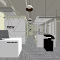 Modern Public Office Space Featuring M&W Logo Entryway Corridor And Open Layout