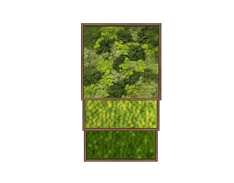 green plant wall 3d model