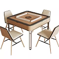 Modern Mahjong Table and Chair Mahjong Table 3d model