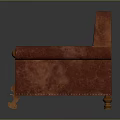 Red Tufted Diamond Pattern Two Seater Sofa With Wooden Legs And Stitching Details