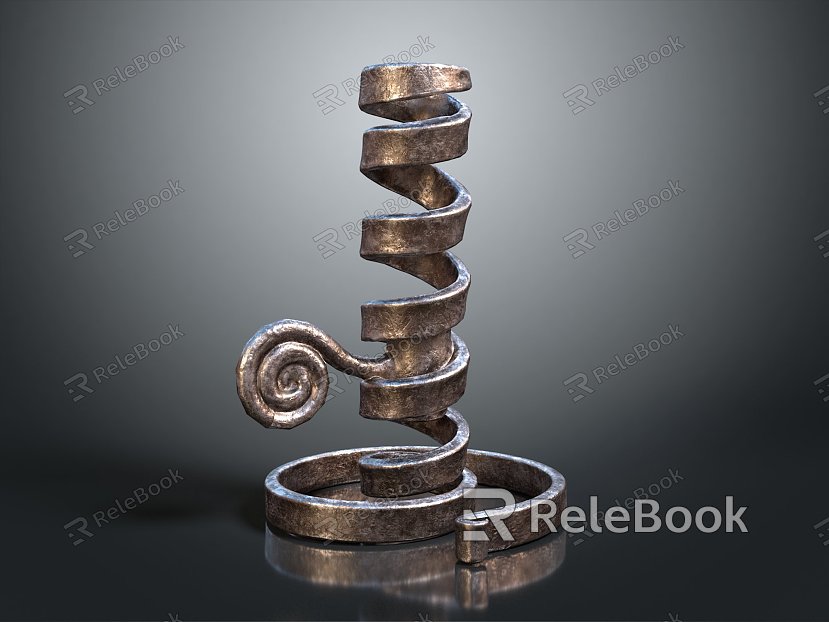 Vintage Candlestick Spiral Metal Candlestick Metal Candlestick model