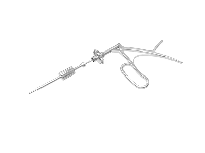 Medical Surgical Forceps Instrument With Long Shaft And Adjustable Grip Handle 3d model