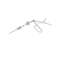 Medical Surgical Forceps Instrument With Long Shaft And Adjustable Grip Handle