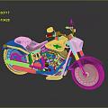 Black Classic Cruiser Motorcycle With Leather Seat Chrome Details And Spoked Wheels