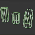 Three White Coated Metal Mesh Decorative Containers For Home Decor
