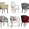 Modern Stylish Armchairs With Various Designs And Different Color Options 3d model