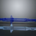 Blue Transparent Plastic Syringe For Daily Life Use With Accurate Measurement Scale