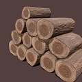 Rustic Wood Logs Stacked With Natural Grain Texture For Home Interior Design