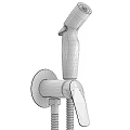 Modern Chrome Handheld Shower Head With Adjustable Water Control Valve and Durable Metal Design