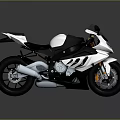 Sleek White And Black Sport Motorcycle With Streamlined Design And Windshield