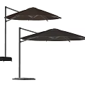 Outdoor Black Sunshade Canopy With Sturdy Stand And Stable Base 3d model