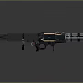 Futuristic SciFi Weapon with Metallic Barrel Advanced Grip and Modern Design
