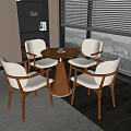 Modern Poltrona Leisure Table and Chair Combination Coffee Table and Chair Negotiation Table and Chair Reception Table and Chair Signing Table and Chair 3d model