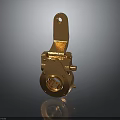 Golden Metal Mechanical Equipment With Reflective Surface And Structural Bolts