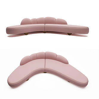 Modern shaped sofa 3d model