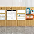 Wooden Display Cabinets With Multiple Compartments For Brand Logo And Display Items 3d model