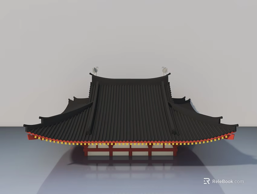Traditional Style Sofa And Coffee Table Set With Black Red Accents And Roof Inspired Ornaments 3d model 
