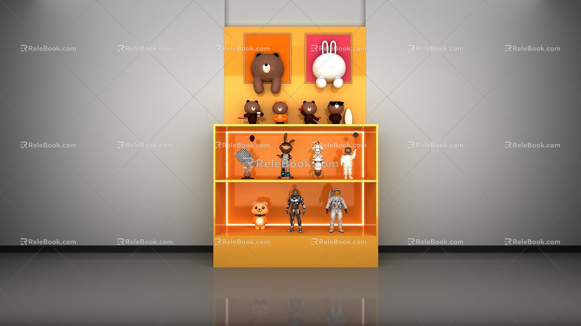 Hand-held display cabinet 3d model