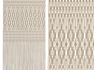 Decorative Beige Woven Texture Pattern With Interlaced Lines For Home Art Design 3d model