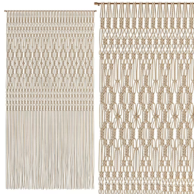 Decorative Beige Woven Texture Pattern With Interlaced Lines For Home Art Design 3d model