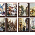 Modern Style Picture Frame Photo Frame Mirror Frame Decorations Pendant Carved European Component Landscape Painting Oil Painting Watercolor Wall Decoration Decorative Elements Van Gogh 3d model