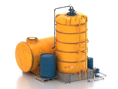 Industrial Tank Chemical Tank Industrial Equipment Oil Storage Tank 3d model