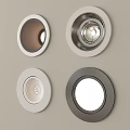 Modern Downlights And Spotlights With Multiple Color Frames For Indoor Ceiling Lighting 3d model