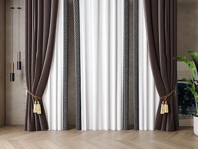 New Chinese Curtain 3d model