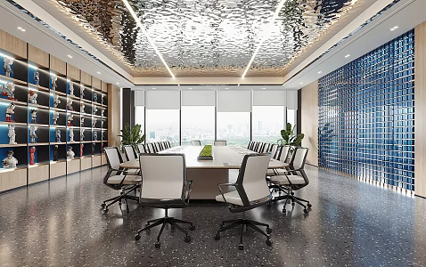 Modern Meeting Room Meeting Table and Chair 3d model