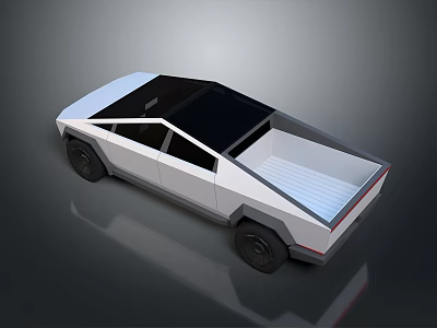 White Car With Black Roof Modern Sleek Design And Unique Rear Shape 3d model