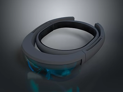 Modern VR Headset With Blue Lenses And Ergonomic Design For Virtual Reality 3d model