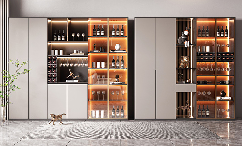 Modern Wine Cabinet 3d model