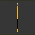 High Quality Hardware Tool Pickaxe with Yellow Black Handle for Construction Use 3d model