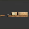 Fresh Delicious Cheese Pieces On Wooden Cutting Board With Knife And Fork