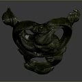 Ancient Bronze Clothing Accessory With Intricate Animal Design And Ornate Rings