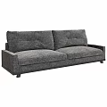 Gray Fabric Sofa Set With Modern Design And Comfortable Two Seater Spacious Seats 3d model