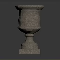 Elegant Decorative Sandstone Flower Pot With Carved Design For Garden Plants