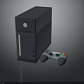 Sleek Gray Game Console With Wireless Controller And Modern Design