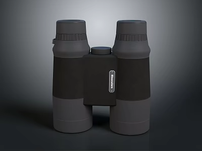 Sunlit Natural Mountain Landscape Scenery With Green Valleys Viewed Through Binoculars 3d model