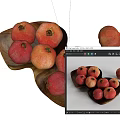 Fresh Ripe Pomegranates In Heart Shaped Wooden Bowl And One Extra On White Background
