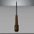 Sturdy Hardware Tool Screwdriver With Ergonomic Wooden Handle And Steel Shaft For Daily Use