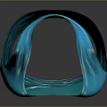 Turquoise Fashion Apparel With Unique Wrapped Design And Sleek Sculptural Style