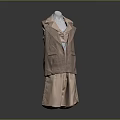 Modern Beige Vest And Wide Leg Pants With Collared Shirt Fashion Ensemble