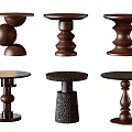 Middle Ancient Side Table Corner Table Tea Table Wooden Tea Table 3d model