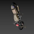 Olive Green Vintage Motorcycle With Shark Mouth Design Classic Seat Engine And Tires