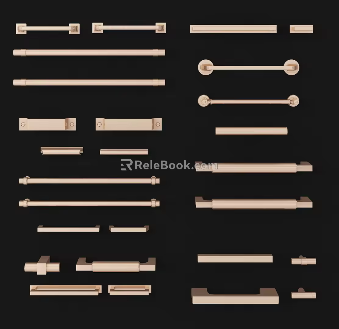 Modern door handle door handle combination door handle 3d model