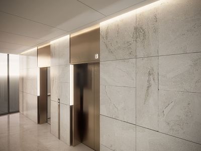 modern elevator hall model