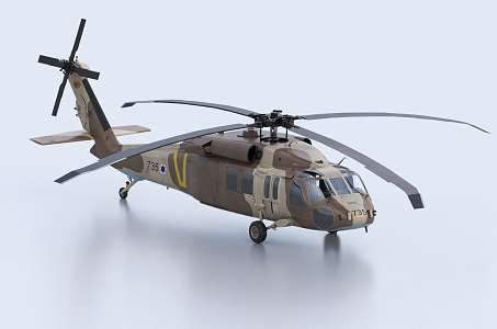 Helicopter Gunship Rescue Helicopter Drone Transport Helicopter 3d model