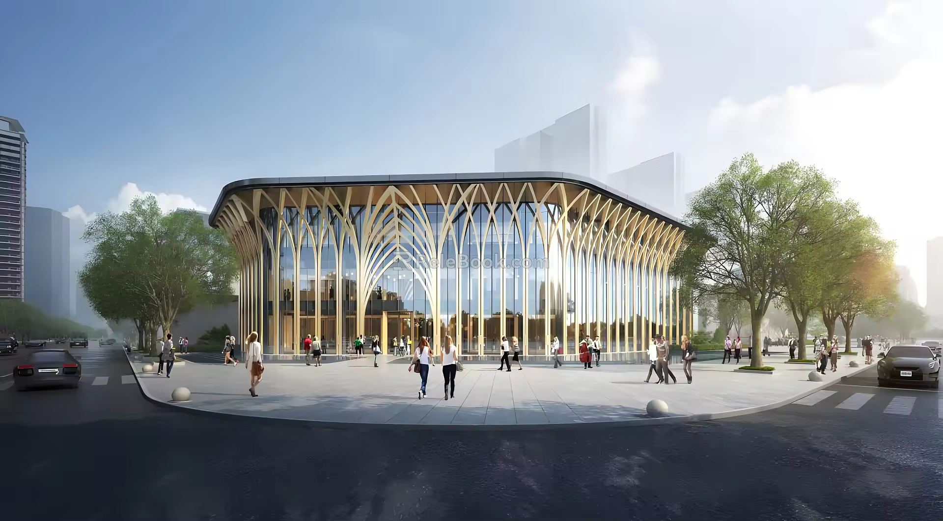 Modern School 3d model