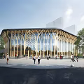 Modern School 3d model